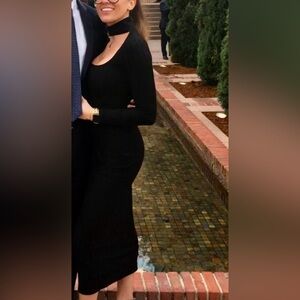 Reformation Kendrick Dress bodycon with neck cutout